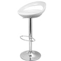 Banco de bar FLIT ( M ), cromado, abs branco