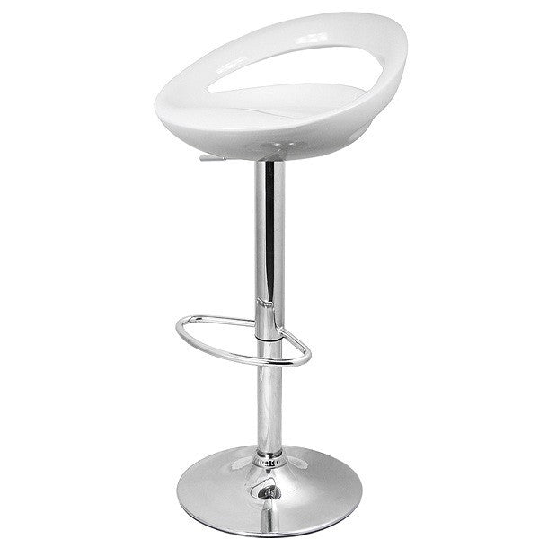 Banco de bar FLIT ( M ), cromado, abs branco