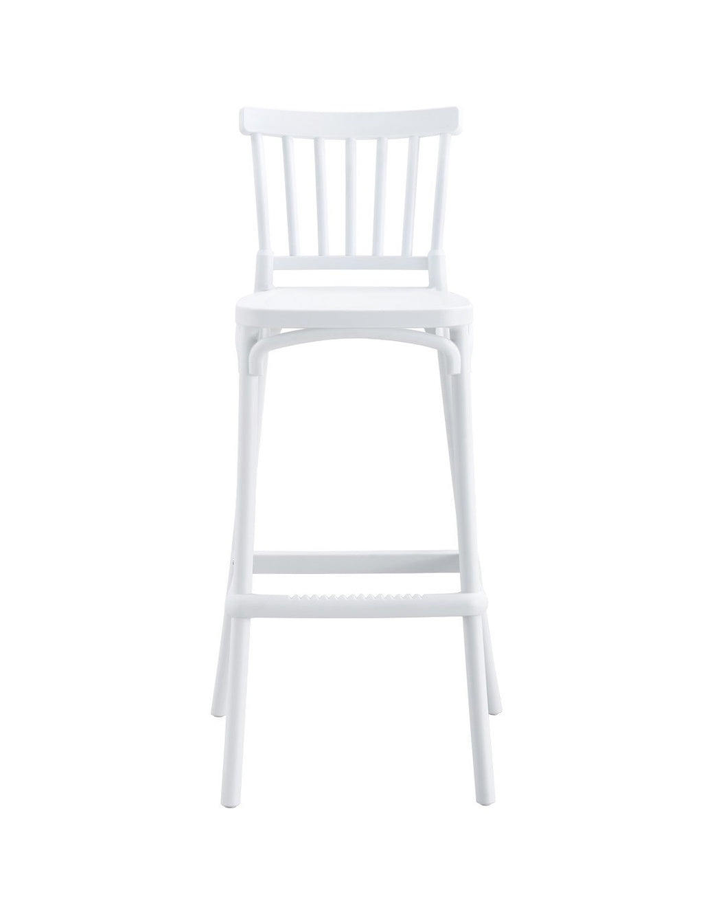 Banco de bar MILOS, tratamento anti UV, polipropileno branco