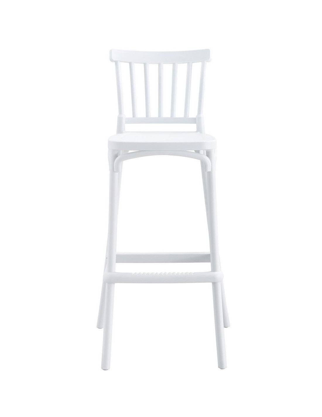 Banco de bar MILOS, tratamento anti UV, polipropileno branco
