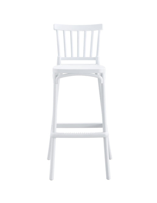 Banco de bar MILOS, tratamento anti UV, polipropileno branco