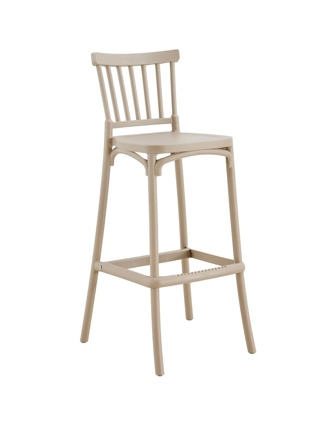 Banco de bar MILOS, tratamento anti UV, polipropileno branco
