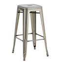 Banco de bar TOL EK BRUSHED, aço, prata