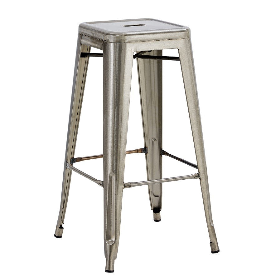 Banco de bar TOL EK BRUSHED, aço, prata