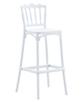 Banco de bar WEDDING, tratamento anti UV, polipropileno branco