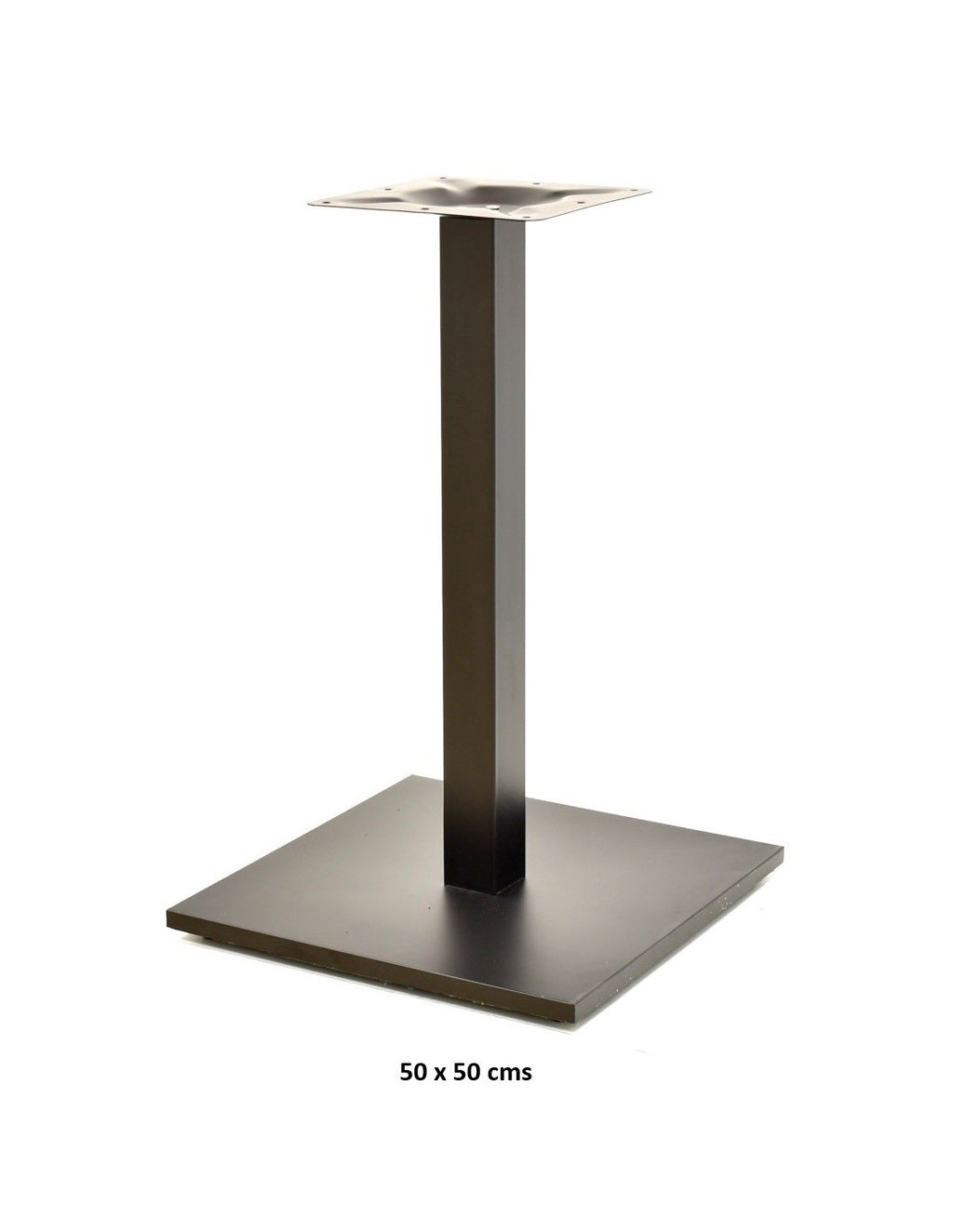 Base de mesa BEVERLY 50C, tubo quadrado, preto, base de 50 x 50 cms, altura 72 cms