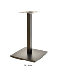 Base de mesa BEVERLY 50C, tubo quadrado, preto, base de 50 x 50 cms, altura 72 cms