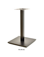 Base de mesa BEVERLY 50C, tubo quadrado, preto, base de 50 x 50 cms, altura 72 cms