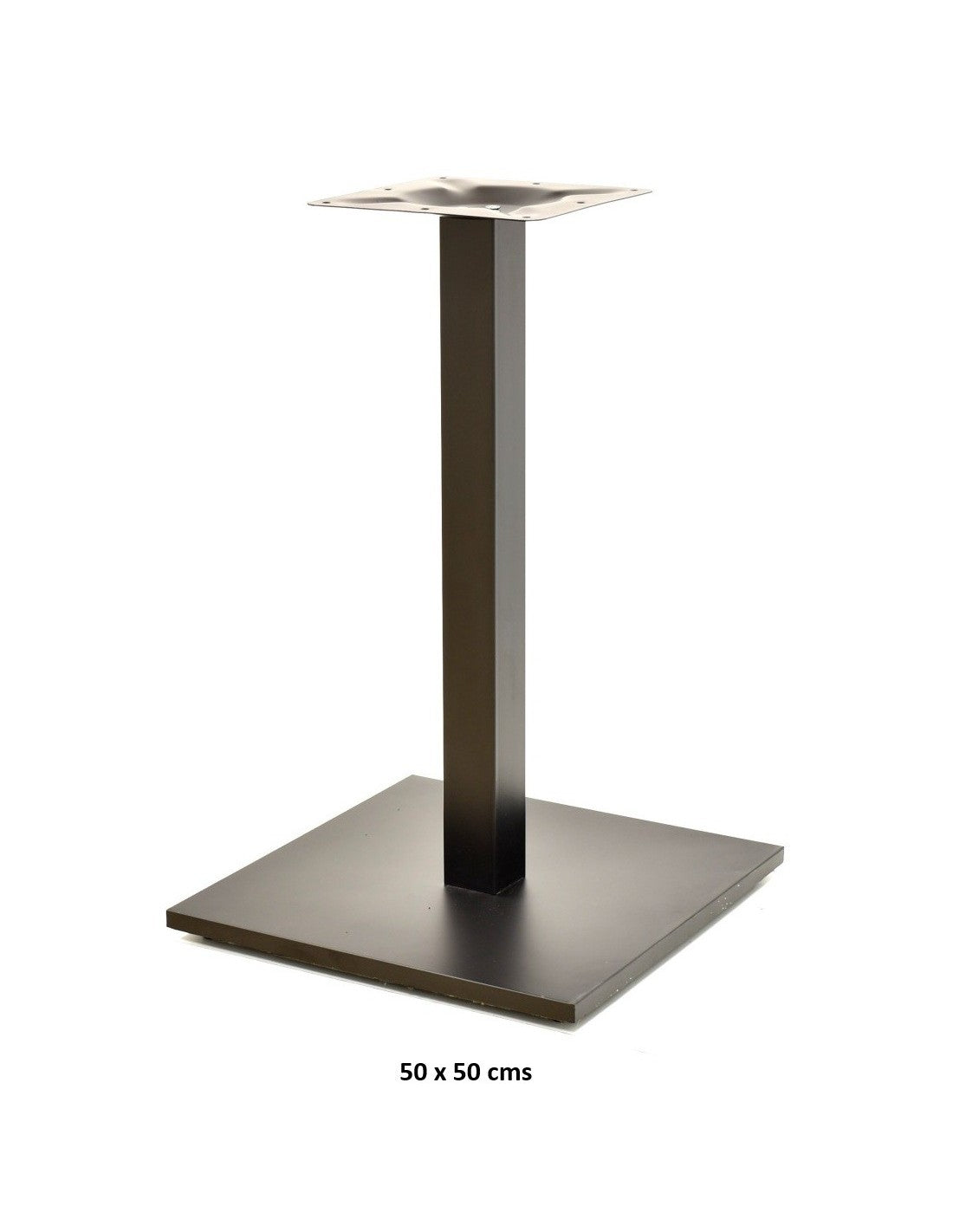 Base de mesa BEVERLY 50C, tubo quadrado, preto, base de 50 x 50 cms, altura 72 cms