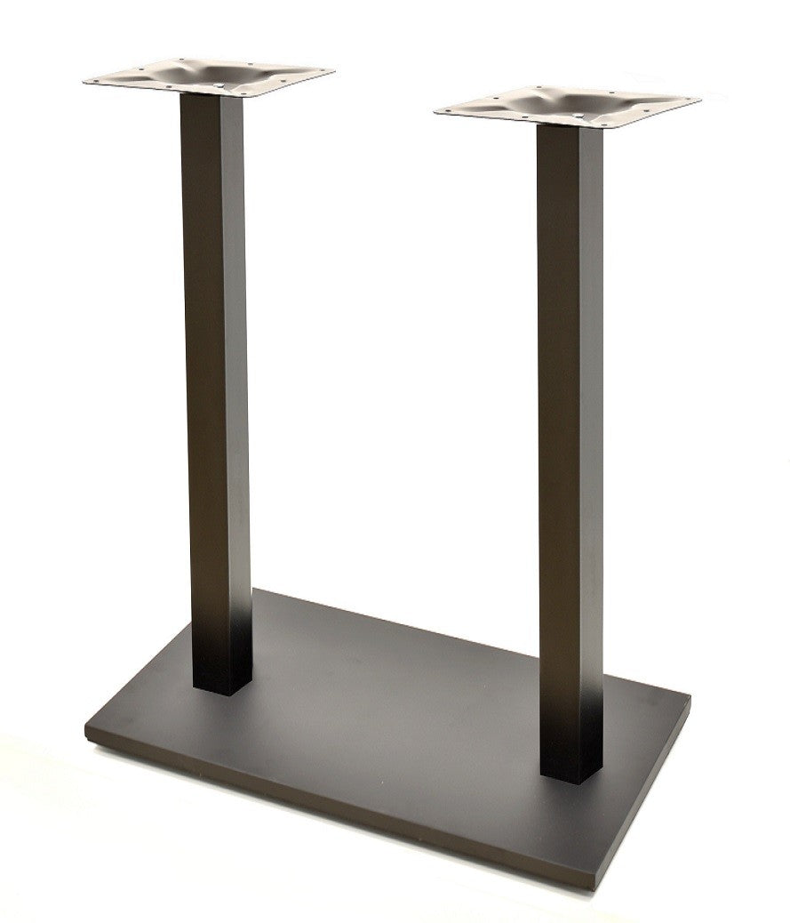 Base de mesa BEVERLY, alta, retangular, preta, base de 70 x 40 cms, altura 110 cms