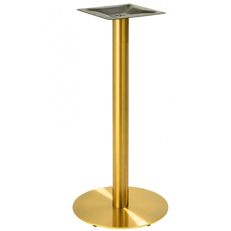 Base de mesa BOMBAY 110DO, aço inoxidável, dourada, base de aço de 8mm. 45 cms de diâmetro, altura 110 cms