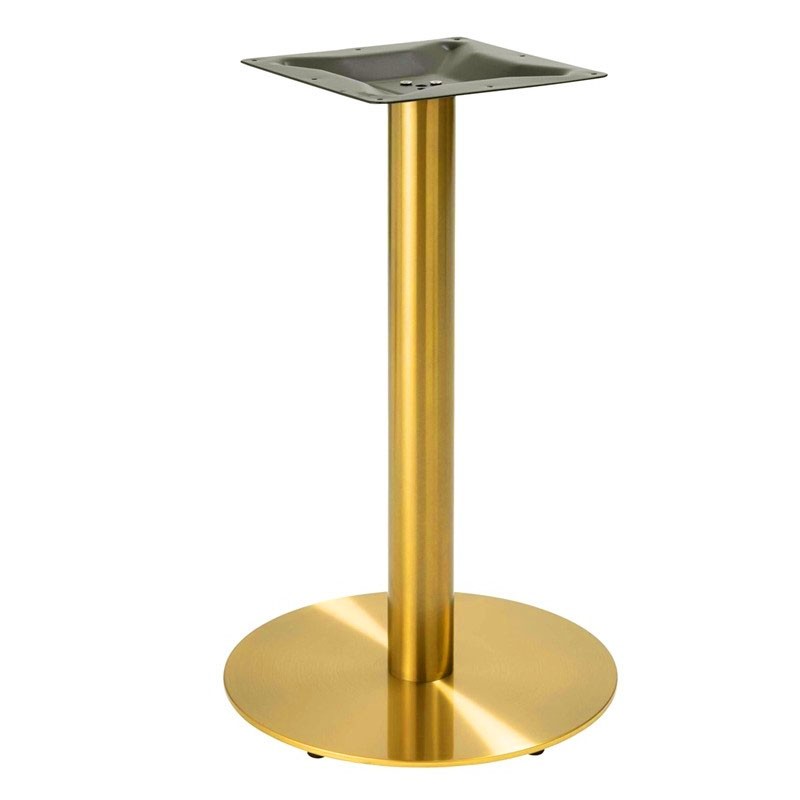 Base de mesa BOMBAY 72DO, aço inoxidável, dourada, base de aço de 8mm. 45 cms de diâmetro, altura 72 cms