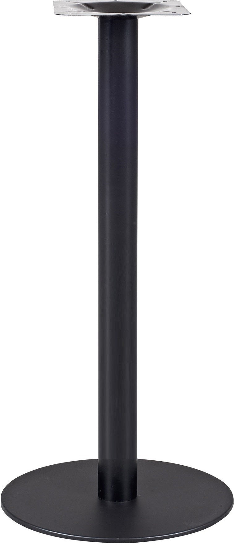 Base de mesa BOMBAY, tubo redondo, preto, base de aço de 8mm. 45 cms de diâmetro, altura 110 cms