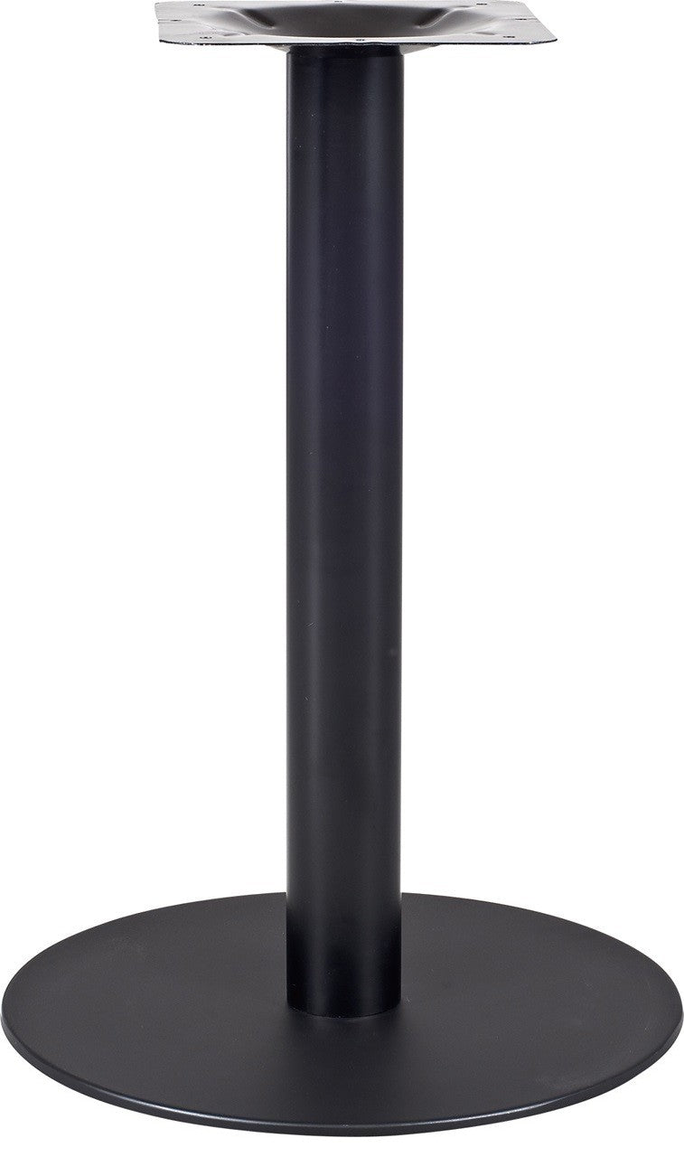 Base de mesa BOMBAY, tubo redondo, preto, base de aço de 8mm. 45 cms de diâmetro, altura 72 cms