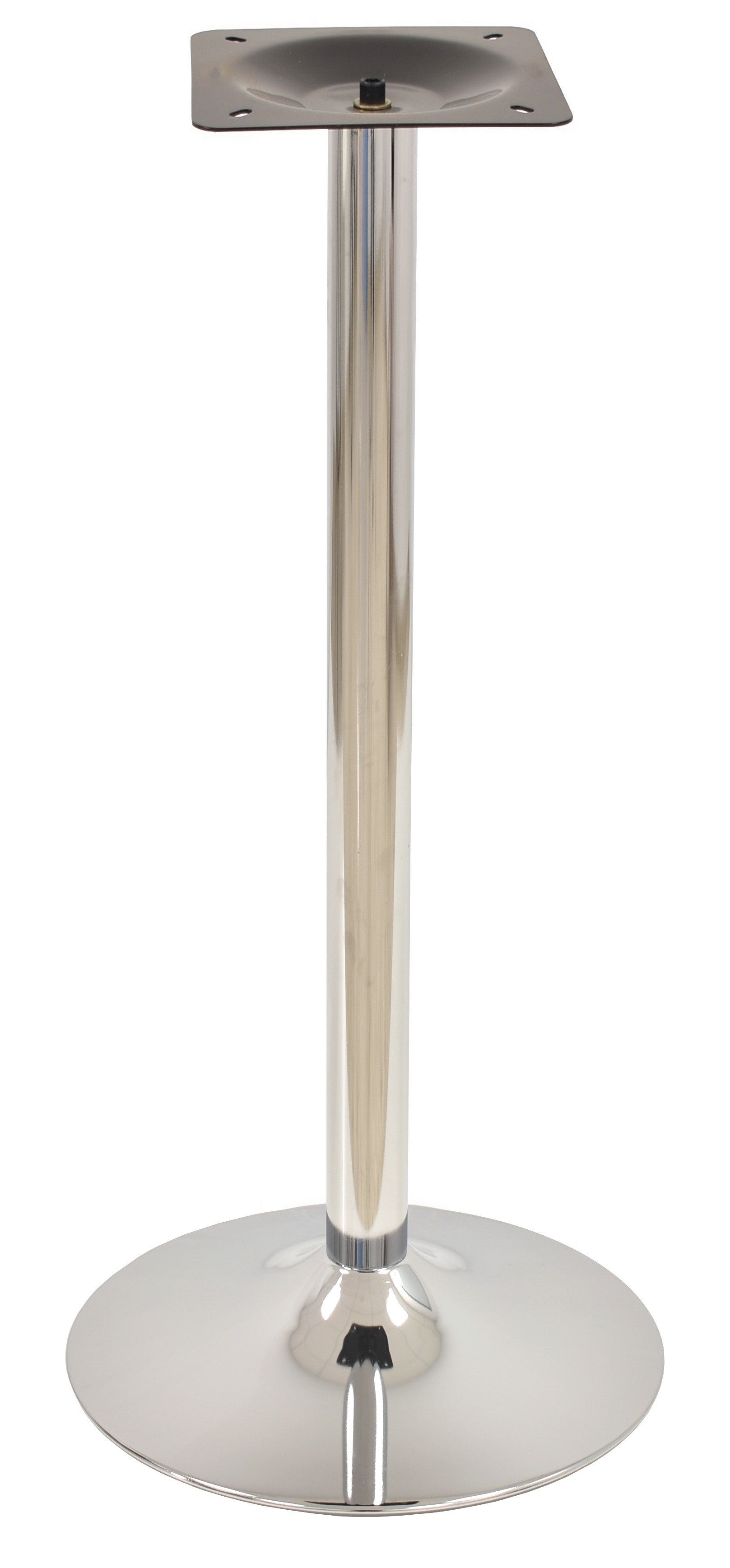 Base de mesa CRISS NEW, alta, cromada, base 45 cms diâmetro, altura 110 cms