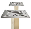 Base de mesa IPANEMA, aço inoxidável, base de 70 x 40 cms, altura 72 cms