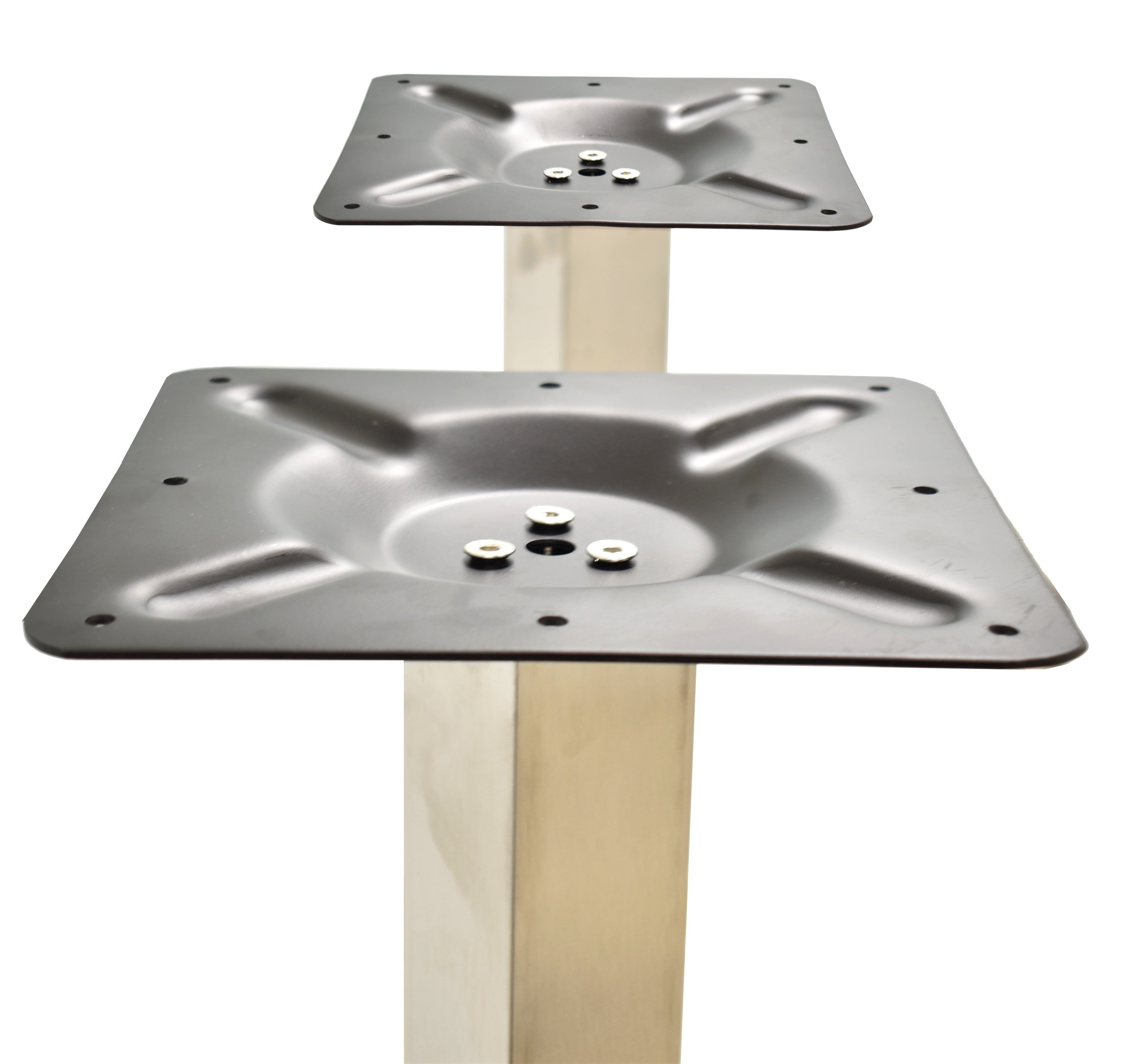 Base de mesa IPANEMA, aço inoxidável, base de 70 x 40 cms, altura 72 cms