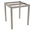 Base de mesa LIRIO, metal cinza prata, 65 x 65 cms, altura 72 cms, para tampos de 70 x 70 cms