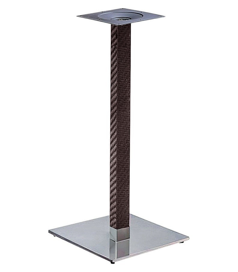 Base de mesa OLBY 110, alta, coluna coberta, base de aço de 8 mm. 45 x 45 cms, altura 110 cms