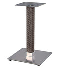 Base de mesa OLBY 72, coluna coberta, base de aço de 8 mm. 45 x 45 cms, altura 72 cms