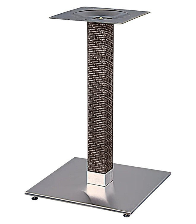 Base de mesa OLBY 72, coluna coberta, base de aço de 8 mm. 45 x 45 cms, altura 72 cms