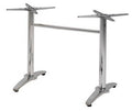 Base de mesa ROMA NEW, retangular, inoxidável e alumínio