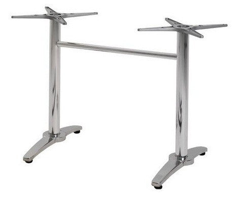 Base de mesa ROMA NEW, retangular, inoxidável e alumínio