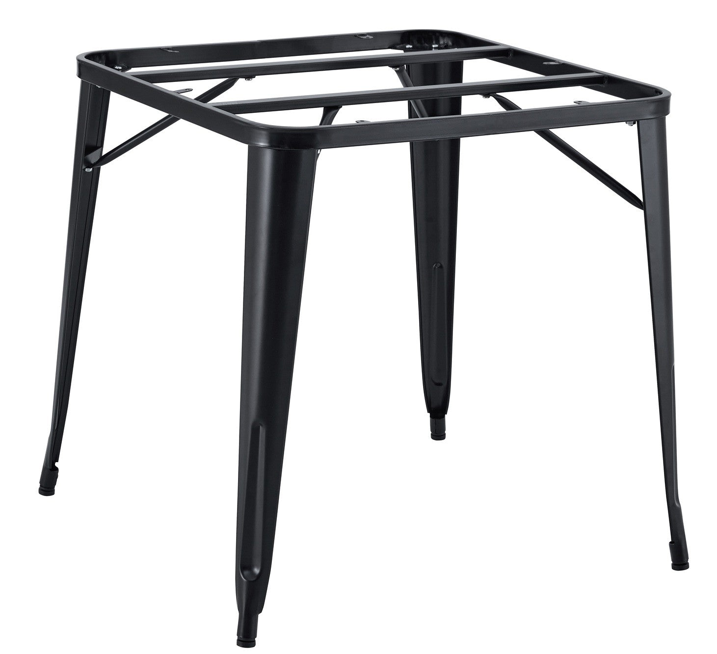 Base de mesa TOL EK, aço, preta, para tampo de 80 x 80 cms