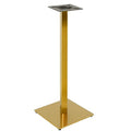 Base de mesa TROCADERO 110DO, alta, aço inoxidável, dourada, base de aço de 8mm. 45 x 45 cms, altura 110 cms