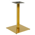 Base de mesa TROCADERO 72DO, aço inoxidável, dourada, base de aço de 8mm. 45 x 45 cms, altura 72 cms