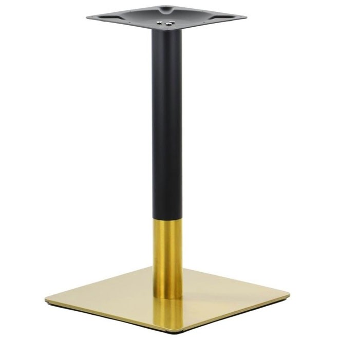 Base de mesa VERSALLES NEW 72 CUDO, dourada e preta, 45 x 45 cms., altura 72 cms