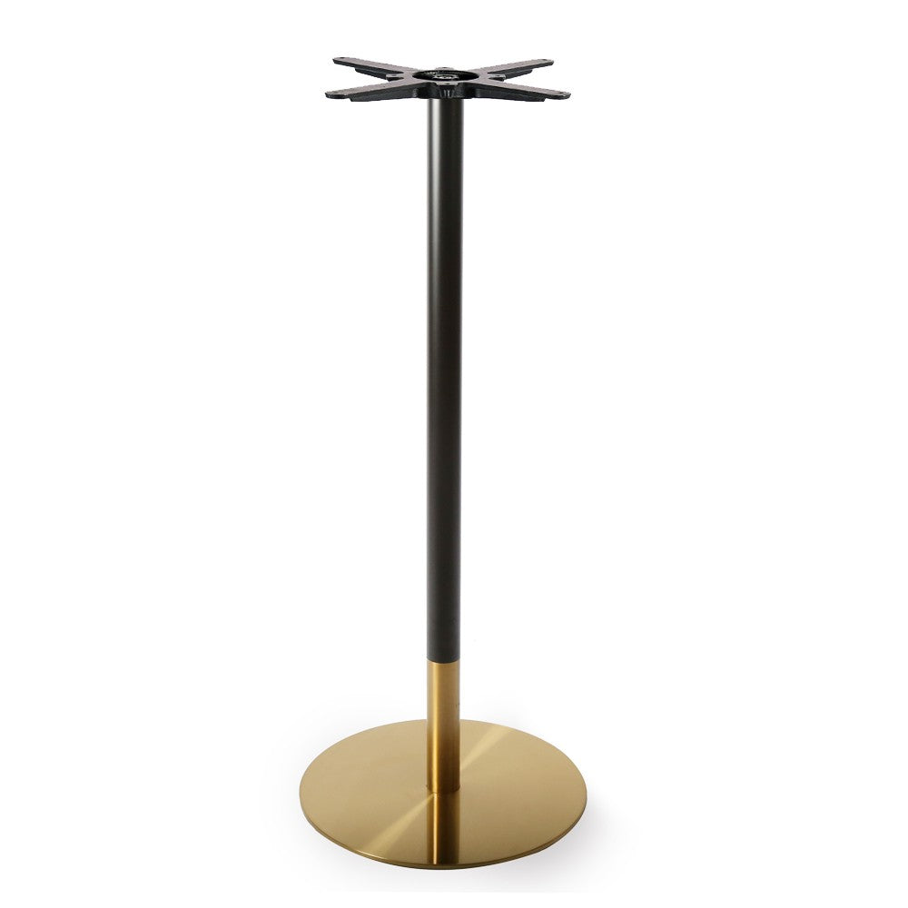 Base de mesa VERSALLES NEW, alta, dourada e preta, 43 cms. de diâmetro, altura 110 cms