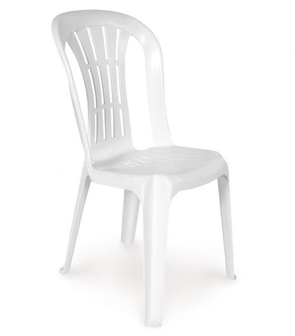 Cadeira CANARIAS, monoblock, empilhável, branco