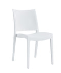 Cadeira CAPRI, empilhável, tratamento anti UV, polipropileno branco