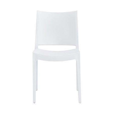 Cadeira CAPRI, empilhável, tratamento anti UV, polipropileno branco