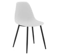 Cadeira CLUNY, metal cor preto, polipropileno branco