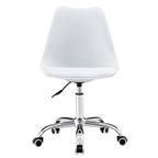 Cadeira de escritório TORRE GBL, giratória, branca, coxim branco
