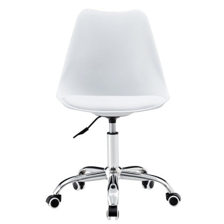 Cadeira de escritório TORRE GBL, giratória, branca, coxim branco