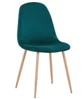 Cadeira EPOQUE NEW, base de metal, veludo verde 56