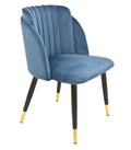 Cadeira GLAMOUR, metal, veludo azul