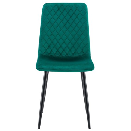 Cadeira LUCIA NEW, metal, tecido veludo verde escuro