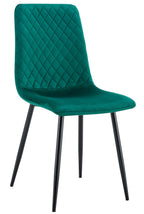 Cadeira LUCIA NEW, metal, tecido veludo verde escuro