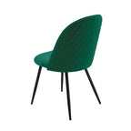 Cadeira MAGDA NEW, metal, tecido veludo verde