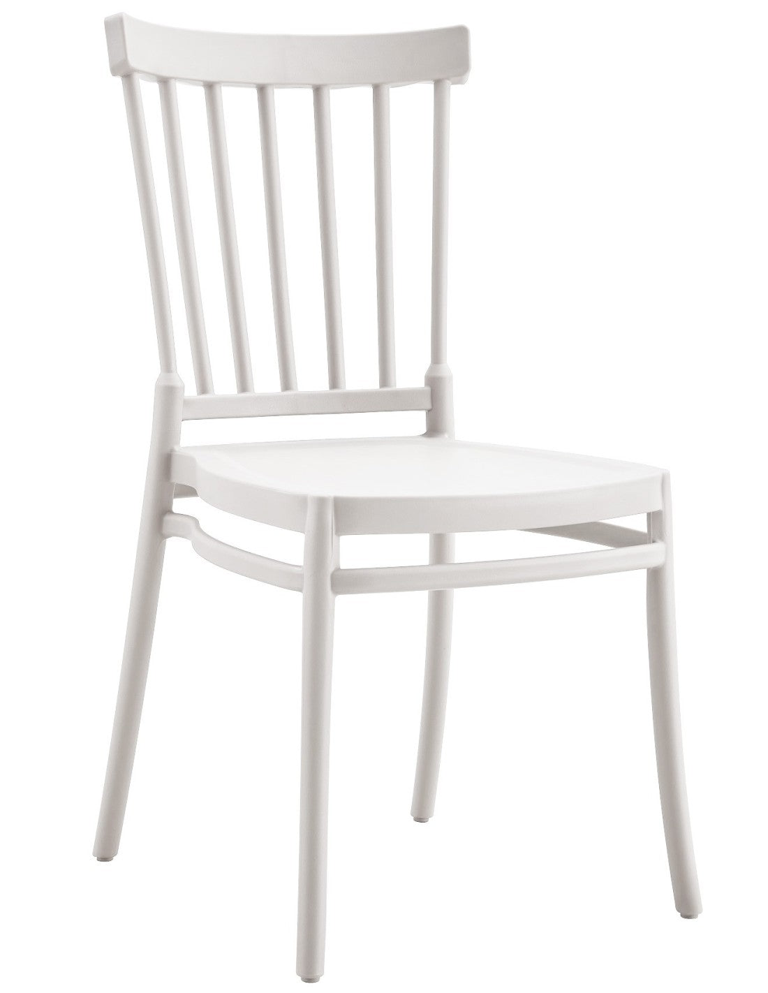 Cadeira MILOS NEW, empilhável, tratamento anti UV, polipropileno branco