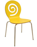 Cadeira PINSAPO, aço inoxidável, laminado amarelo