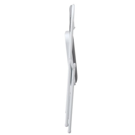 Cadeira SMART, dobrável, branca, vinilo cinza light