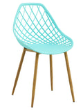 Cadeira STRAUSS, metal, polipropileno verde pastel