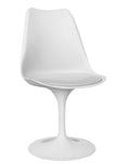 Cadeira TUL MT, branca, coxim branco