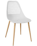 Cadeira UNCIBAY, metal, polipropileno branco