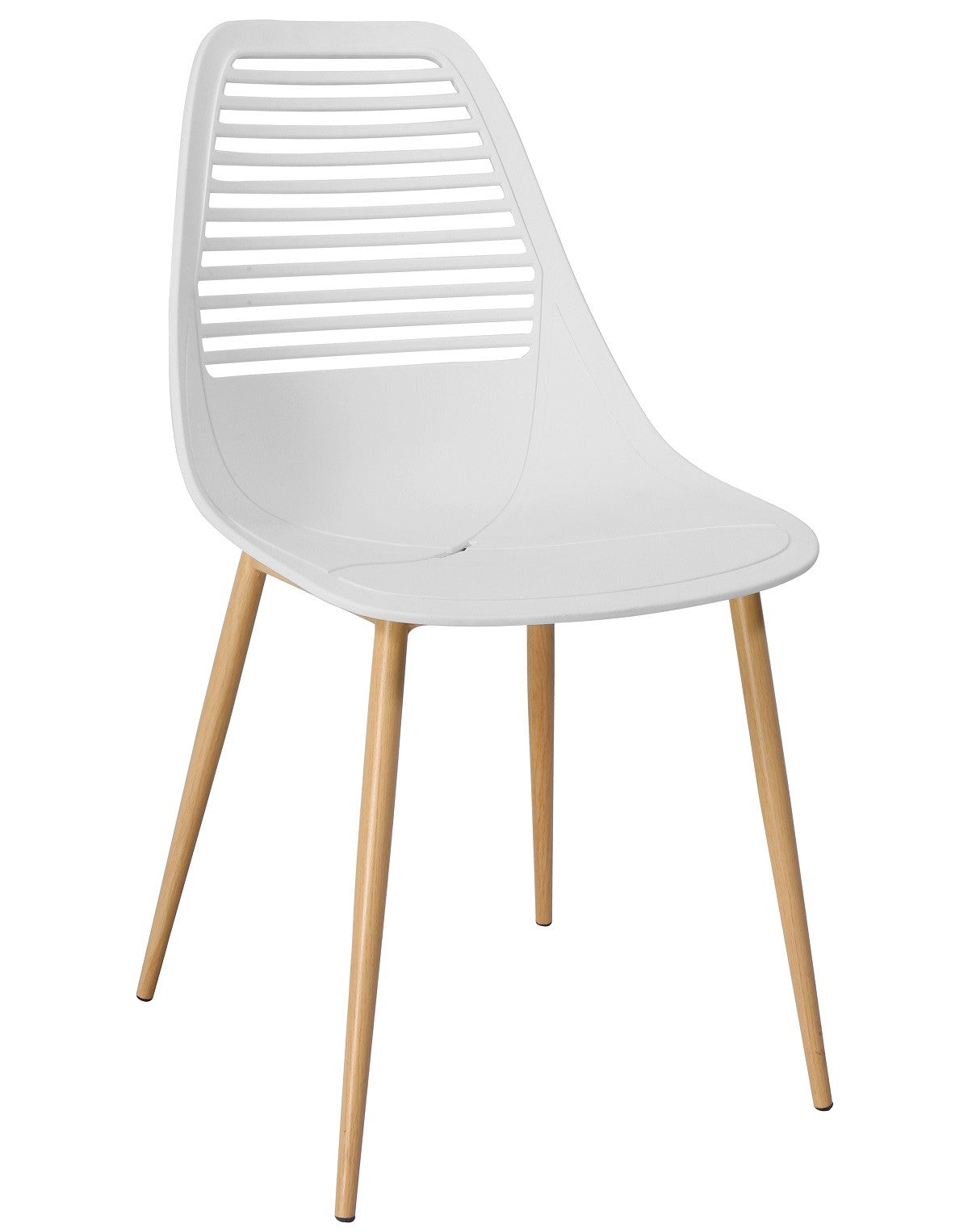Cadeira UNCIBAY, metal, polipropileno branco